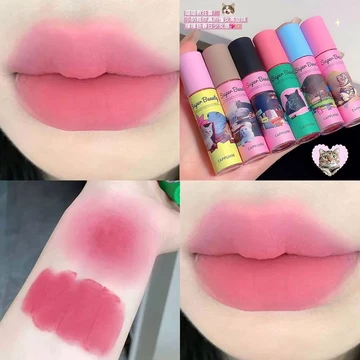 Tulip Khỏa Thân Môi Kem Hồng Son Bóng Chống Thấm Nước Mờ Chất Lỏng Son Môi Lâu Dài Không Dính Cốc Gợi Cảm Màu Đỏ Son Tint Trang Điểm Mỹ Phẩm