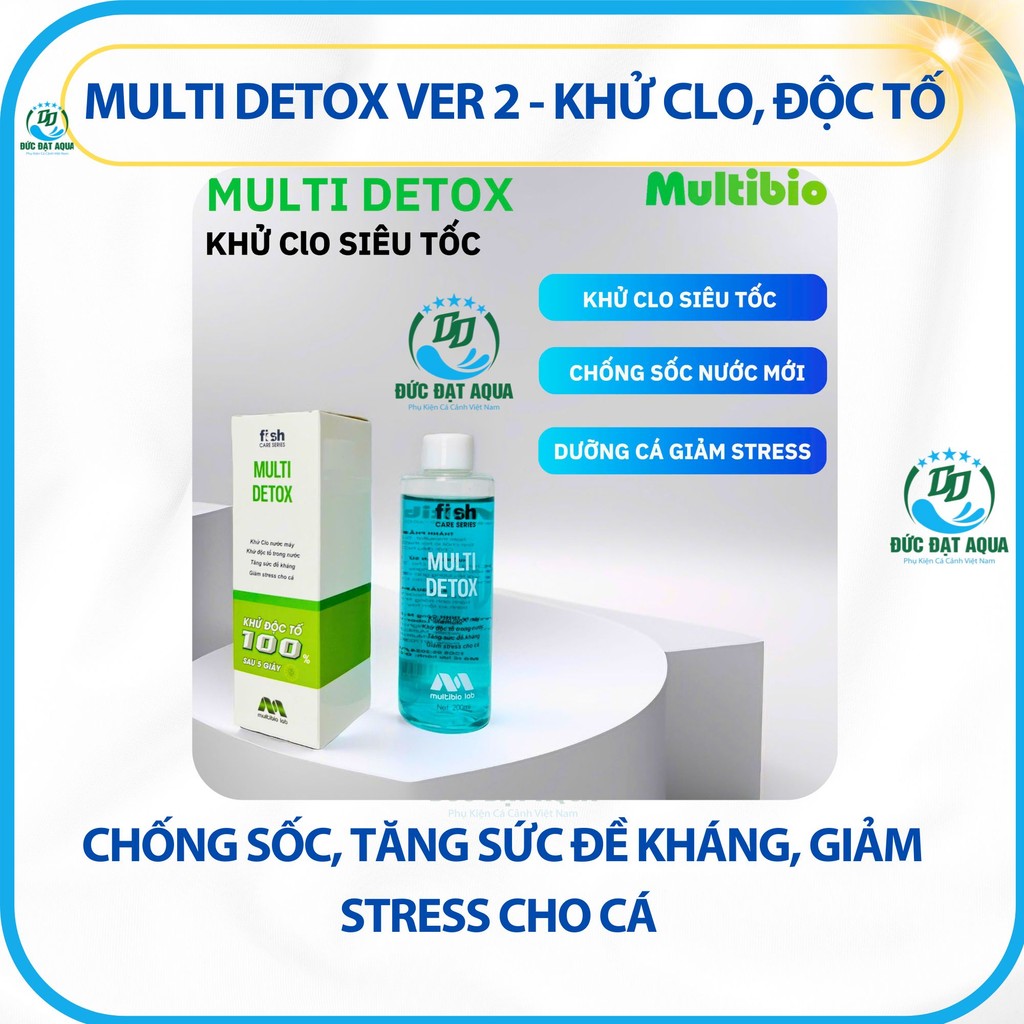 Multi Detox Ver 2 - 100-200-400ml Khử Clo, độc tố - chống sốc, tăng sức đề kháng, giảm stress cho cá 9