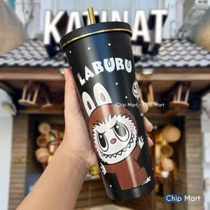 Ly Giữ Nhiệt Lalubu Cute Dung Tích 750ML, Bình giữ nhiệt inox 304 tặng kèm ống hút