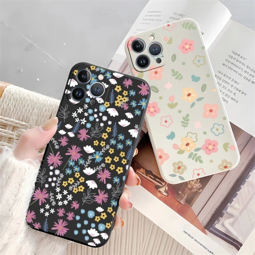Ốp điện thoại silicon mềm chống sốc cho Realme Note 60 60X GT Neo 5 3 2 3T Master Edition Q3 Pro Vỏ hoa oải hương hướng dương sang trọng