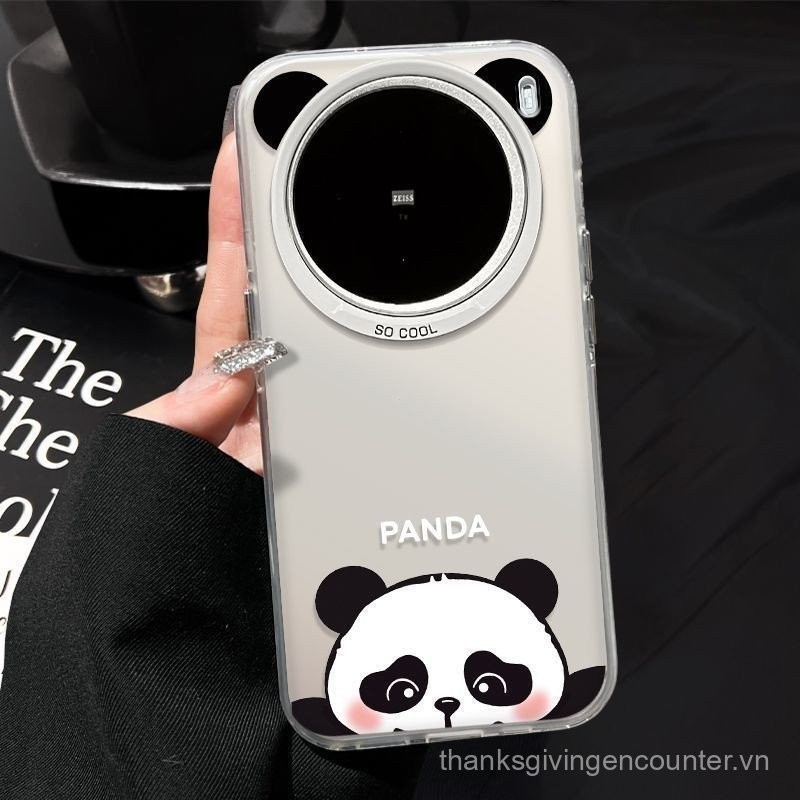 Ốp lưng điện thoại thông minh 5G cho Honor X9C X9B X9A, vỏ bọc hoạt hình gấu trúc dễ thương IMD, lỗ lớn, chống rơi, vỏ bảo vệ cứng