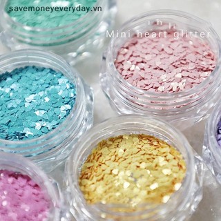 [savemoneyeveryday] 1Jar 1mm Lấp Lánh Tình Yêu Móng Tay Lấp Lánh Trái Tim Lấp Lánh Trang Trí Móng Tay Thiết Kế Salon Móng Tay Phụ Kiện Dễ Thương DIY Nail Art Design [vn]