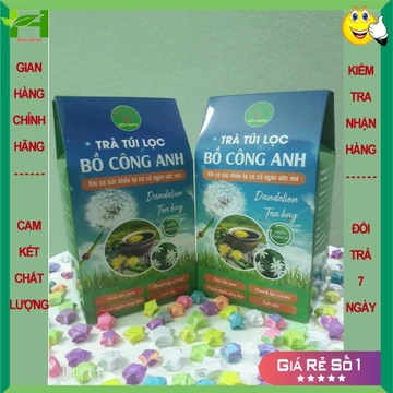 Combo 2 hộp (80 gói) trà túi lọc bồ công anh Bảo Khang, bồ công anh, nhuận tràng, lợi tiểu, đau khớp