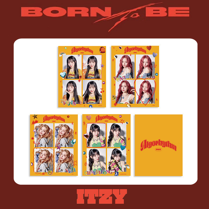 5 Cái / bộ ITZY GOLD Lomo Card Algorhythm Album Giáng Sinh Giết ĐÔI CỦA TÔI Thiệp Chúc Mừng Mùa Chaeryeong Yuna Lia Ryujin Yeji Bưu Thiếp Kpop YM
