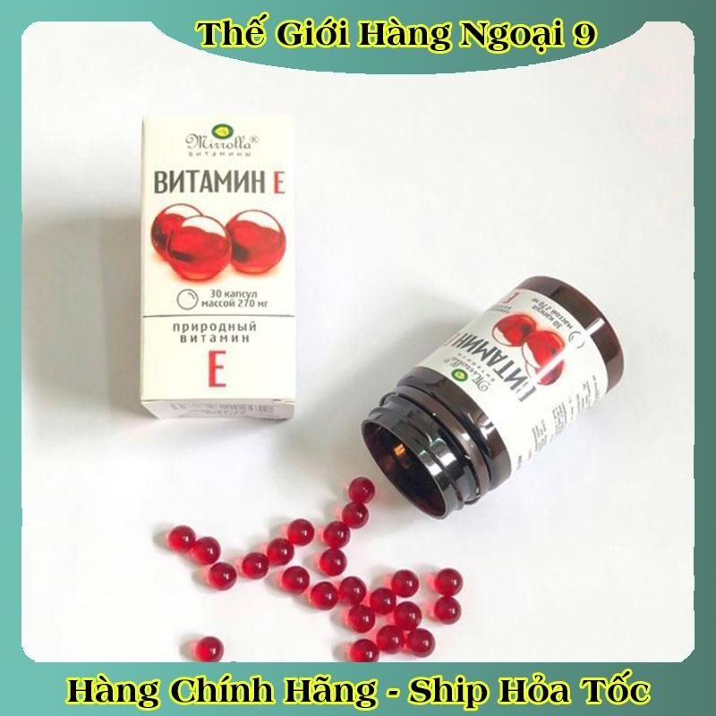 [DATE MỚI] Vitamin E Đỏ Nga Mirrolla 270mg & 400mg Đẹp Da - HÀNG CHÍNH HÃNG NGA