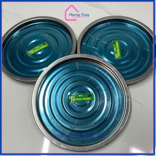 Combo 10 Dĩa lót bếp cồn - Khay lót bếp cồn tròn - Mâm lót bếp cồn inox (ngang 26cm - cao 1.8cm) - Phương Trang