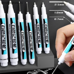 0.7 / 1.0 / 2.5mm Bút đánh dấu màu trắng chống thấm nước Bút kẻ sọc sơn lốp ô tô BVAH