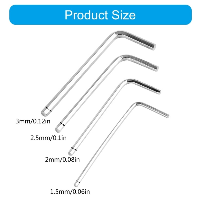 Top Allen cho Bộ cờ lê chìa khóa Bộ dụng cụ cầm tay tuốc nơ vít Cờ lê lục giác Micro 1 5 2 5 3