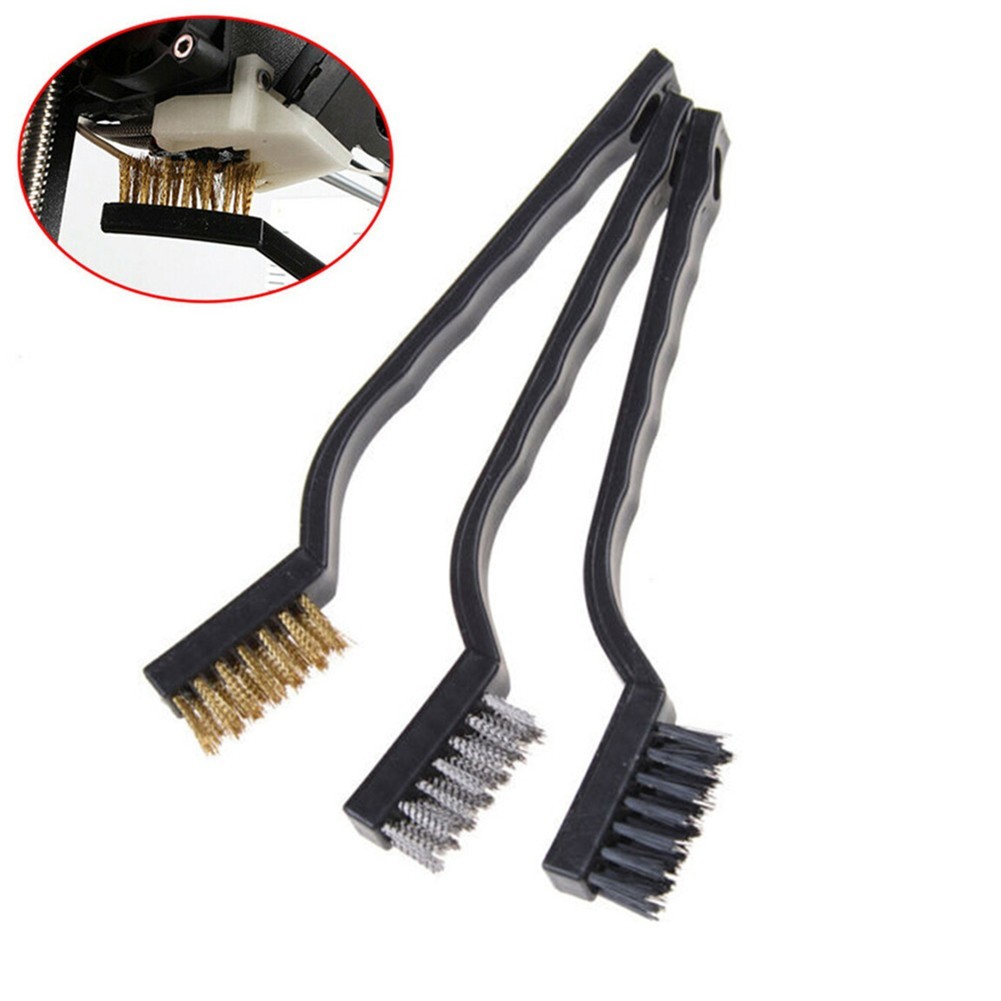 [Cosyh] 1 Bàn chải dây Nylon bằng đồng bằng thép không gỉ 7 "Rust Scrub Loại bỏ dụng cụ làm sạch