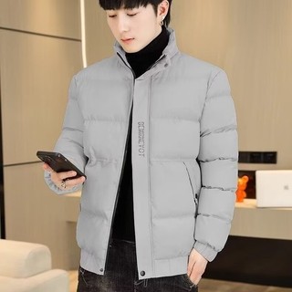 Áo khoác Cotton Dichuangzhe Áo khoác nam màu trơn dày mùa đông dáng rộng