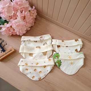 Combo 5 yếm xô tam giác có nút tăng đưa tiện lợi 100% cotton