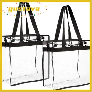 Túi đeo vai GUSTAVA, Túi cơm trưa PVC dung tích lớn, trong suốt có túi Tote có dây kéo
