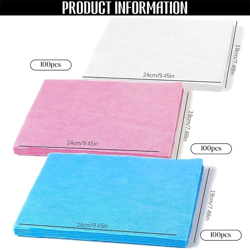 FAVORITEGOODS 100 Chiếc Giấy Lọc Bụi Dùng Một Lần, Nail Art Máy Hút Bụi Chân Không Dệt, Tấm Lọc Chân Không Móng Tay Màu Hồng / Xanh / Trắng Làm Móng Tay