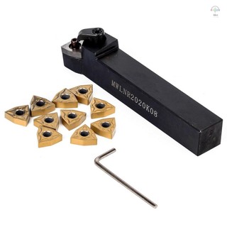 Giá đỡ MWLNR2020K08 + 10 chiếc WNMG080404 Chèn cacbua + Cờ lê để tiện tiện