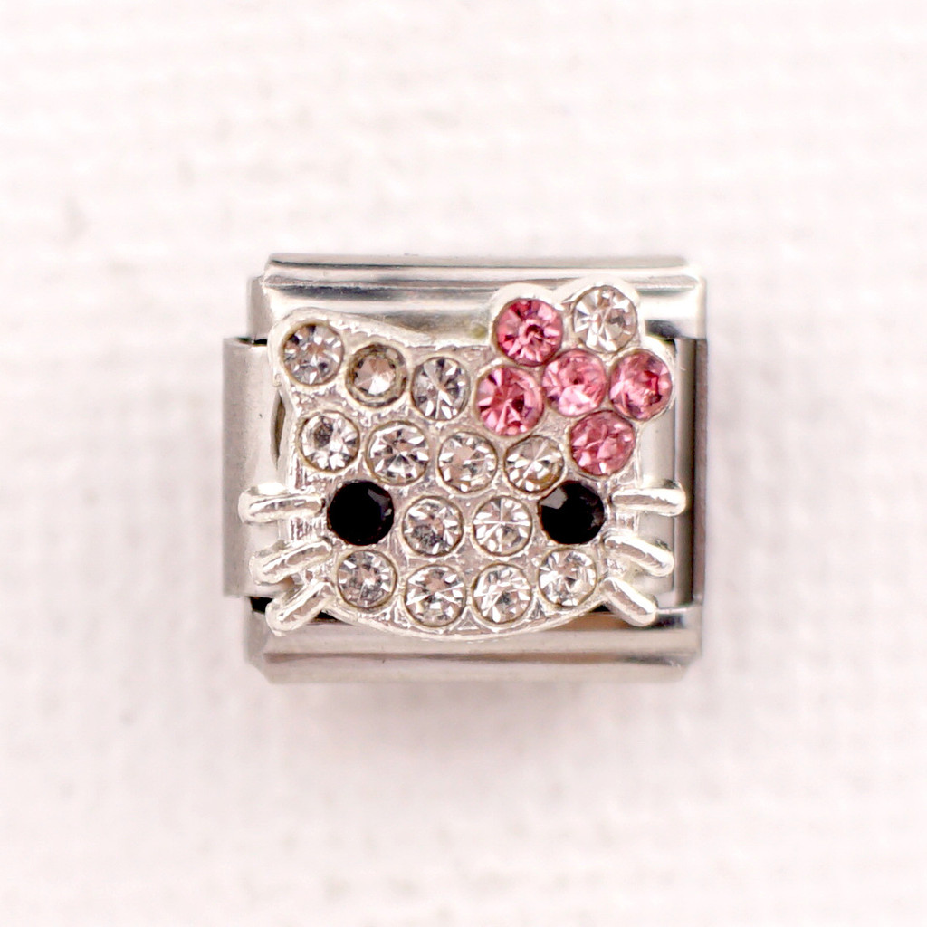 Phong Cách Ý Vòng Tay Vòng Cổ Mô Đun Lắp Ráp Cá Tính DIY Zircon Trái Tim Series Phụ Kiện Thép Không Gỉ Vòng Tay Trang Sức Phụ Kiện