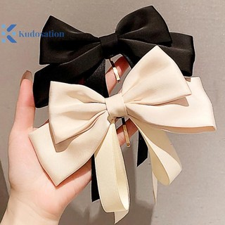 Kudosation Thời Trang Nơ Lớn Kẹp Tóc Ruy Băng Đôi Nơ Barrette Sa Đuôi Ngựa Giá Đỡ Tóc Nữ Cô Gái Hairgrip Phụ Kiện Tóc