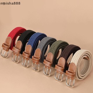 Meisha888 Thắt lưng da dệt vải không đục lỗ Quần jean nữ phù hợp với xu hướng thắt lưng co giãn