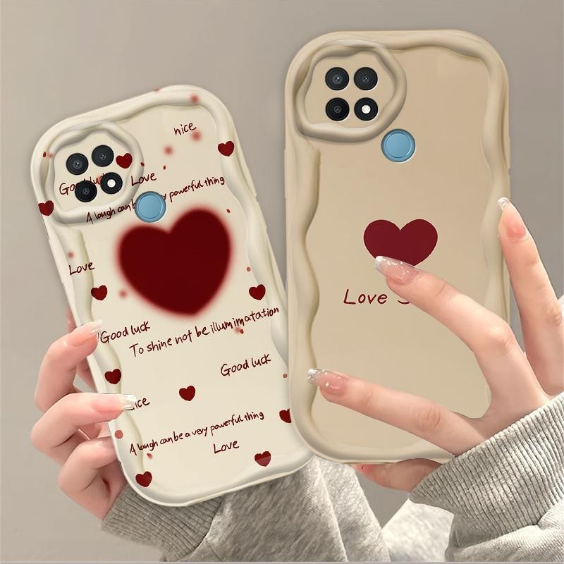 Ốp Silicon Hoạt Hình Cho OPPO A15 / OPPO A15S / OPPO A35 3D Girls Soft TPU Dễ Thương Kem Cặp Đôi Cô Gái Thư Tình Thẩm Mỹ Ốp Điện Thoại Chống Sốc