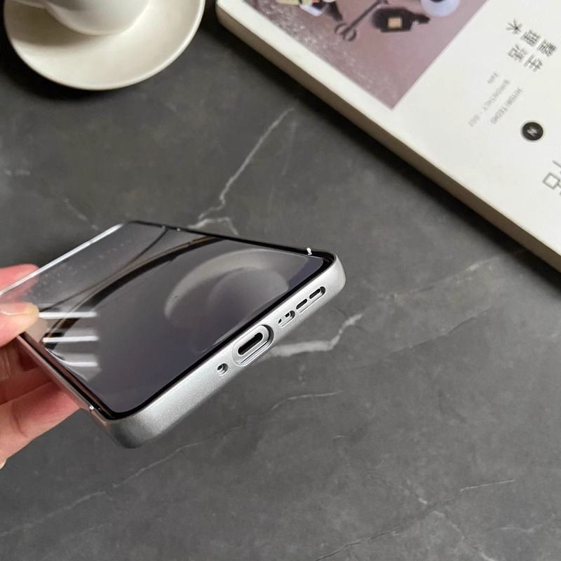 Thời Trang Sáng Tạo Máy Ảnh Da Mờ Mạ Pc Ốp Lưng Điện Thoại Oppo Find X8 Find X8pro Chống Rơi Toàn Bộ Vỏ Điện Thoại