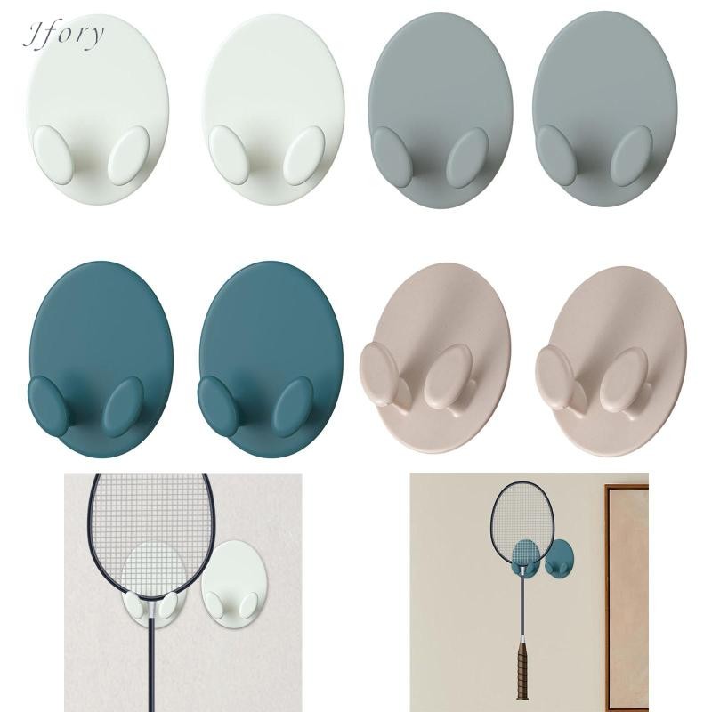 Jfory 2 Miếng Vợt Cầu Lông Móc Treo Tường Vợt Tennis Giá Nhẹ Chắc Chắn Nặng Móc Treo Tường Cho Phòng Trò Chơi Phòng Tập Gym