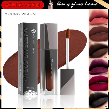 Young VISION 6 Màu Son Môi Lỏng Mờ Nâu Đậm Son Bóng Mỹ Phẩm Chống Thấm Nước Môi Đỏ Men Chống Dính Cốc Dài Son Tint Trang Điểm