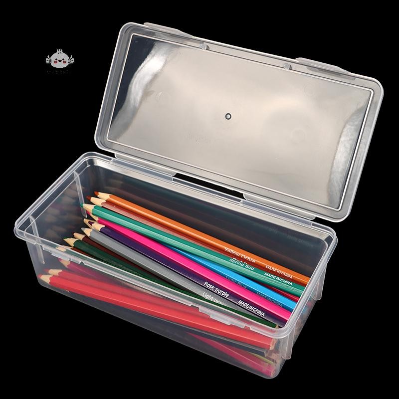 Maybest 1 Hộp Đựng Bút Chì PP Transprant Hộp Bút Dung Tích Lớn Văn Phòng Phẩm Hộp Đựng Bút Có Thể Xếp Chồng Đồ Dùng Văn Phòng {VN}