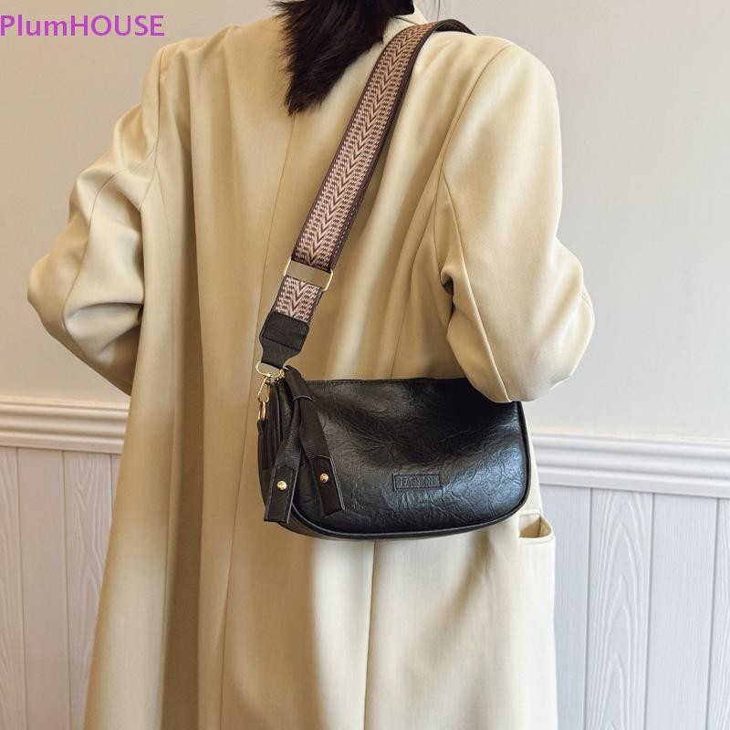 PlumHOUSE Vintage Nhỏ Messenger Túi Nữ Da Đơn Giản Túi Đeo Vai Nữ Thời Trang Ví Nữ Túi Xách Túi Đeo Ngang VN
