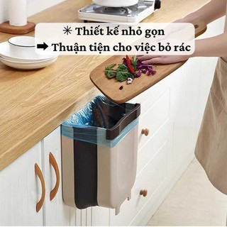 Thùng Rác Gấp Gọn Thông Minh Treo Cạnh Tủ Bếp Size To Tiện Lợi, Thùng Đựng Rác Treo Tủ Bếp