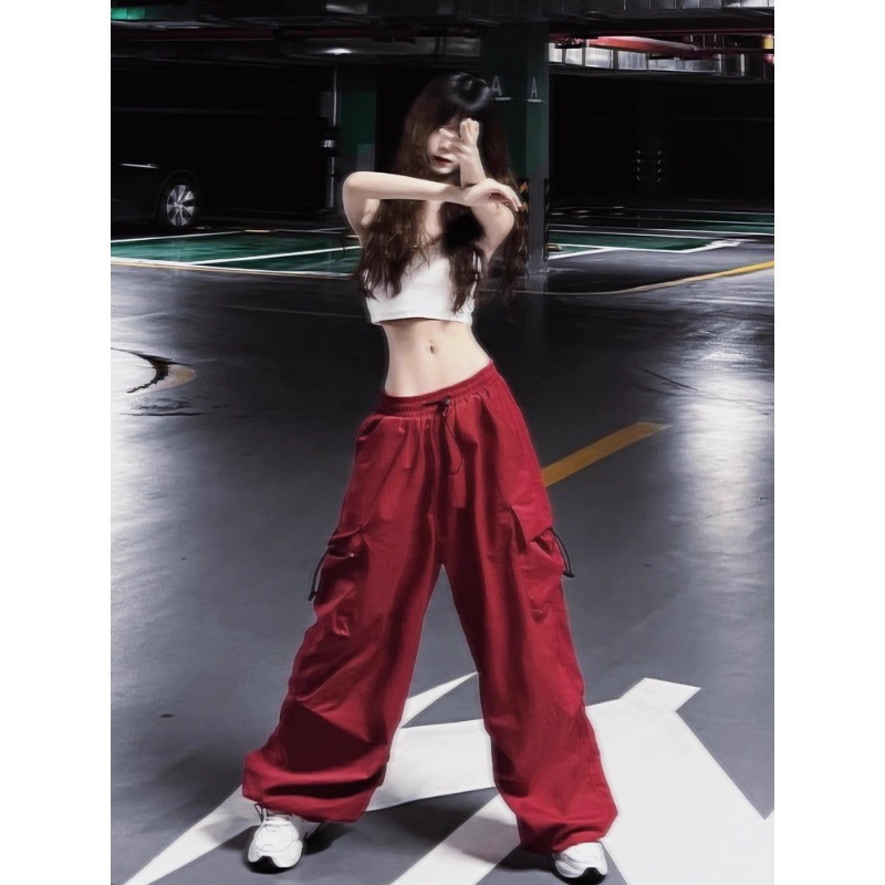 ✨Quần Cao Cấp Thường Ngày Nữ Eo Cao Ôm Hơn Nhìn Quần Áo Xuân Hè Phù Hợp Với Rời Thẳng Drap Sàn Lau Quần 25.4.15