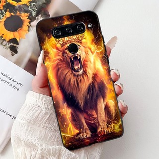 Dành Cho LG V40 ThinQ Vỏ V405 LM-V405 LM-V409N Vỏ Chống Sốc Mát Rồng Hổ Silicon Mềm Màu Đen Dành Cho LGV40 ThinQ Ốp Lưng