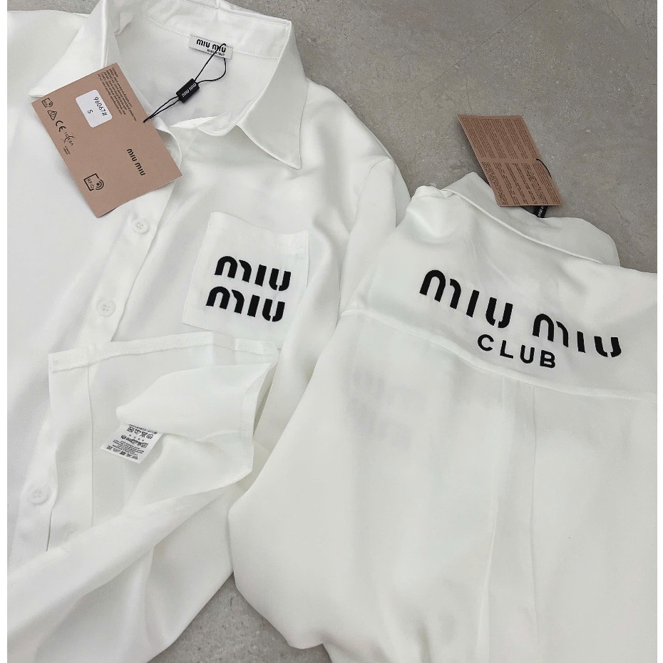 Áo Sơ Mi Mi Mi In Ngực và Lưng KCloset Somi Nữ Chất Cotton Mềm Mịn Nữ Tính NA710