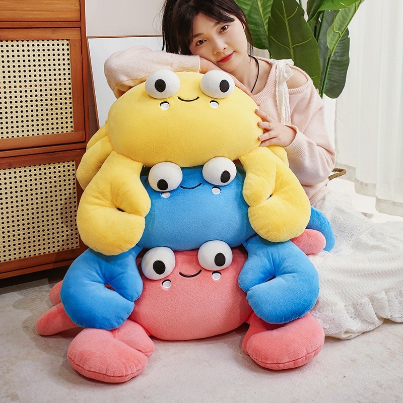 Rytanda Cua Sang Trọng Đồ Chơi Mô Phỏng Dễ Thương Búp Bê Cua Lớn Móc Khóa Động Vật Mềm Sofa Đệm Vui Vẻ Động Vật Biển Trẻ Em Đồ Chơi Nhẹ Nhàng Quà Tặng Sinh Nhật Quà Tặng Bạn Gái