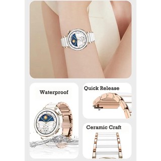 Dây đeo đồng hồ gốm sứ 18mm cho Huawei Watch GT5 Pro 42mm Đồng hồ GT5 GT4 41MM Dây đeo thoải mái Phụ kiện vòng tay có thể thay thế