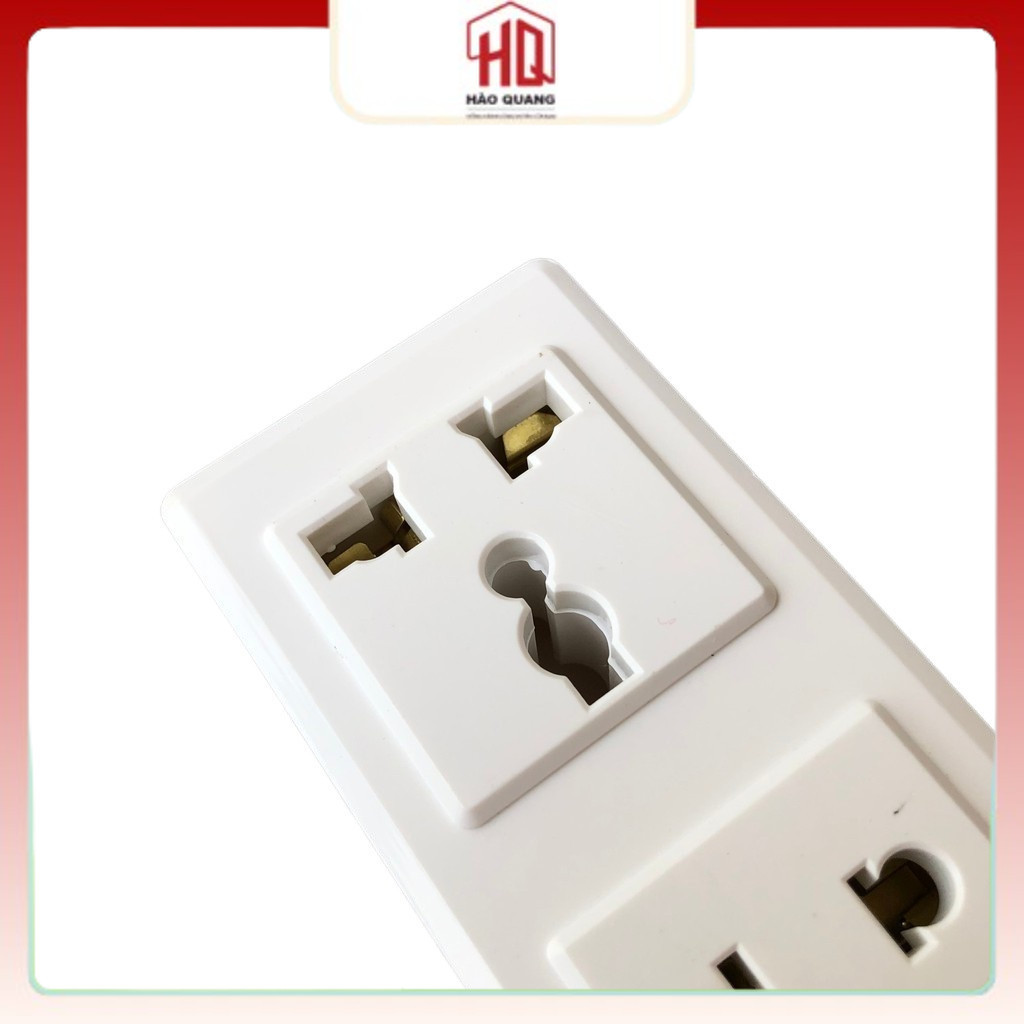 Ổ Cắm Điện Quang ĐQ 002A-02 – 3 Lỗ 2 Chấu – Dây 2m – Chính Hãng – An Toàn, Bền Bỉ