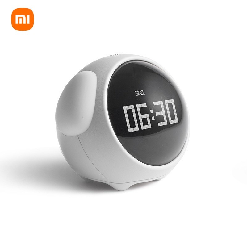 Mijia Biểu Hiện Dễ Thương Pixel Đồng Hồ Báo Thức Đa Chức Năng Đèn Led Kỹ Thuật Số Điều Khiển Bằng Giọng Nói Nhiệt Kế Đầu Giường Đồng Hồ Nhà