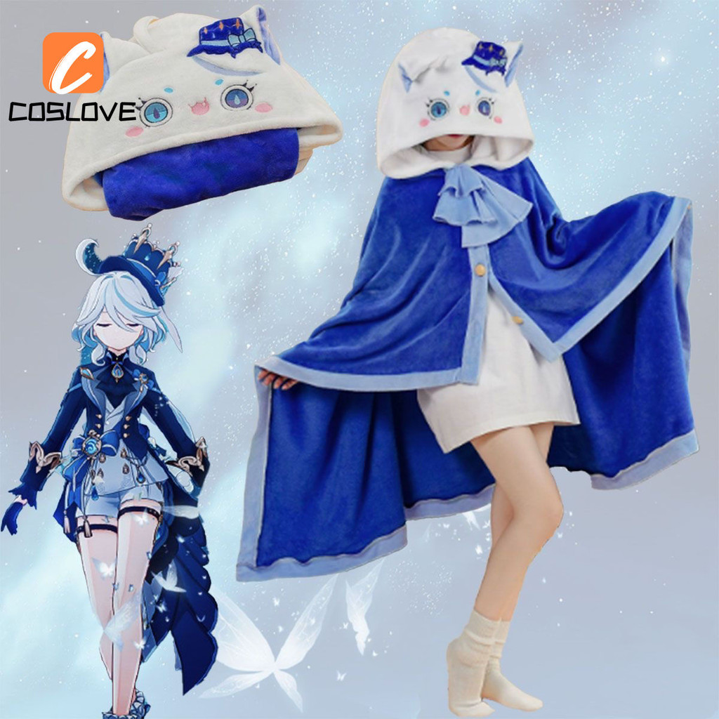 Anime Trò Chơi Genshin Tác Động Furina Quạt Làm Cosplay Áo Mùa Hè Hàng Ngày Bộ Đồ Ngủ Áo Choàng Cosplay Trang Phục Áo Dài
