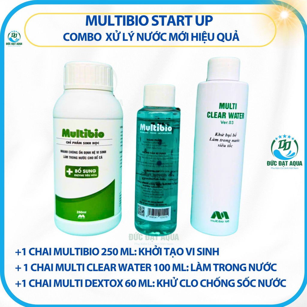 Vi sinh Multibio Start Up-Combo 3 LỌ chuyên dụng cho bể cá mới set up Giúp bể cá ổn định nhanh chóng 2
