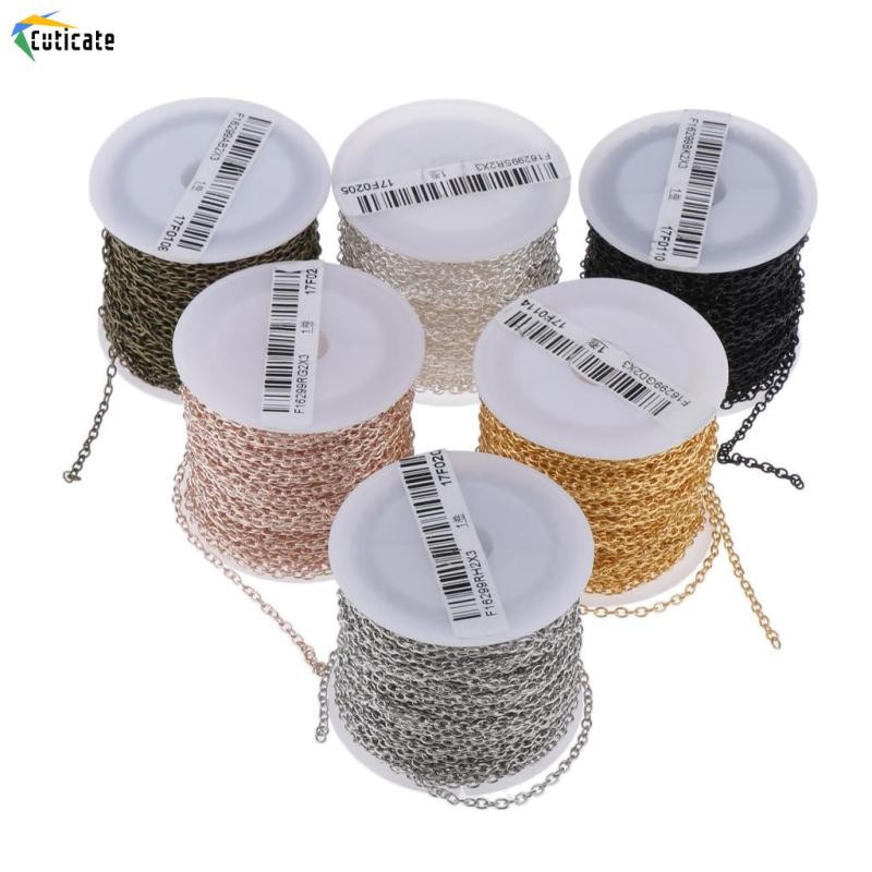 Cuticate 10 Yards / Cuộn Hình Bầu Dục Mở Rộng Trang Sức Dây Xích Đuôi Liên Kết Trang Sức Phát Hiện