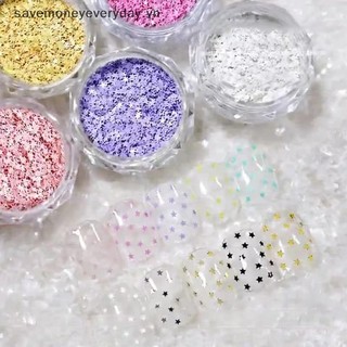 [savemoneyeveryday] 1Jar 1mm Ngôi Sao Lấp Lánh Móng Tay Lấp Lánh Trang Trí Móng Tay Thiết Kế Salon Móng Tay Phụ Kiện Dễ Thương DIY Nail Art Design [vn]