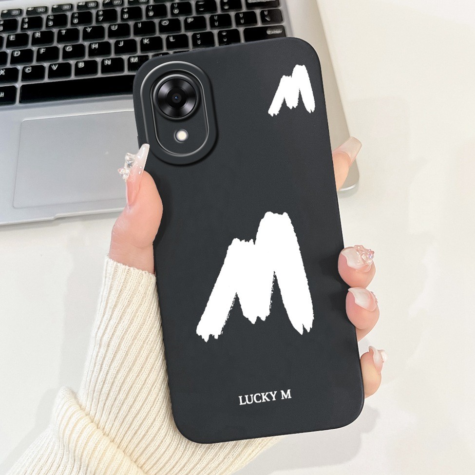 Ốp điện thoại Oppo A17k CPH2471 Ốp lưng Oppo A17k Chữ thời trang đơn giản Thiết kế họa tiết A-Z Ốp lưng chống sốc bằng silicon