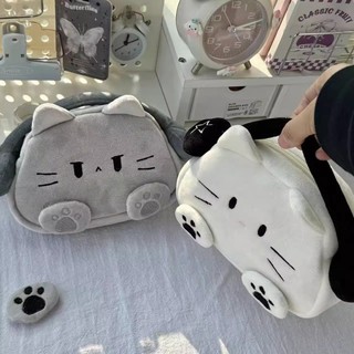 Sử Dụng Văn Phòng Dung Tích Lớn Mèo Túi Đựng Động Vật Dây Kéo Sang Trọng Hộp Đựng Kawaii Hoạt Hình Mèo Túi Trang Điểm Văn Phòng Phẩm