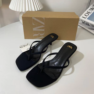 Giày nữ cao gót hở mũi ZARA kiểu Pháp