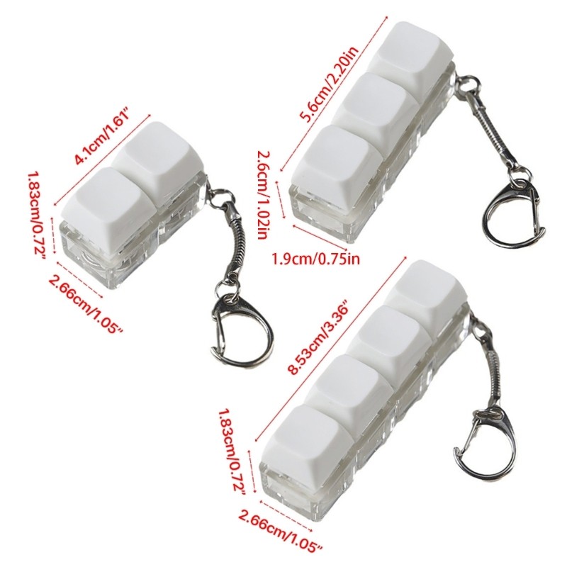 Trại LED Bàn Phím Cơ Công Tắc Kiểm Tra Căng Thẳng Móc Khóa Đồ Chơi 1PC