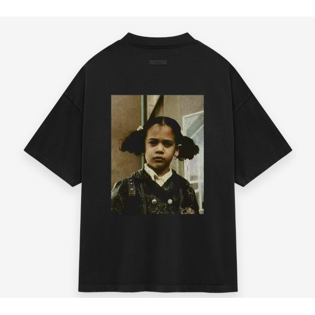 * * * Chất lượng cao * * * Phong cách mới 100% Cotton FEAR OF GOD Áo thun ngắn tay cổ tròn in hình chân dung
