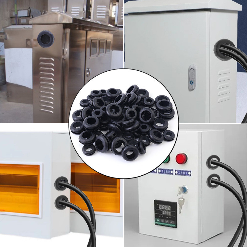Vòng đệm cao su vòng chữ O 20 / 40 CÁI - Đen 8MM 10MM 12MM 14MM Dây hai mặt Grommet - Gioăng điện - Dụng cụ bảo vệ con dấu cáp