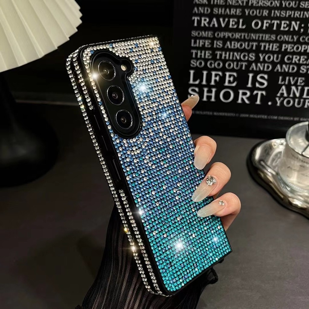 Dành Cho Samsung Galaxy Z Fold7 Cao Cấp Sang Trọng Độc Đáo Quy Trình Lấp Lánh Ốp lưng Galaxy Z Fold 3 4 5 6 7 Phong Cách Xu Hướng Gấp Lưng Điện Thoại Bảo Vệ