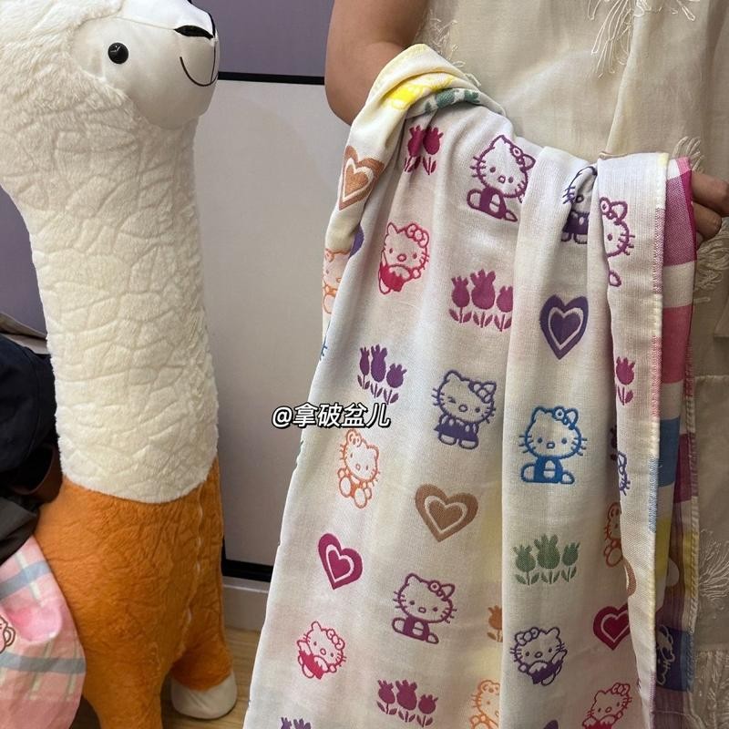 Hellokitty Khăn tắm Cotton dễ thương Gạc bông Khăn tắm lớn