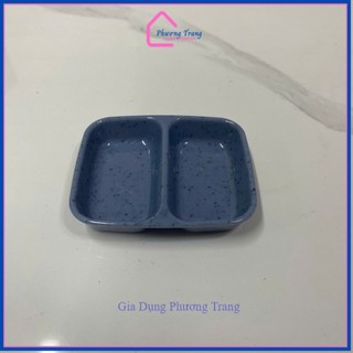 Combo 5 Khay Nước Chấm 2 Ngăn 9x7cm Nhựa Melamine Nhiều Màu – Phương Trang