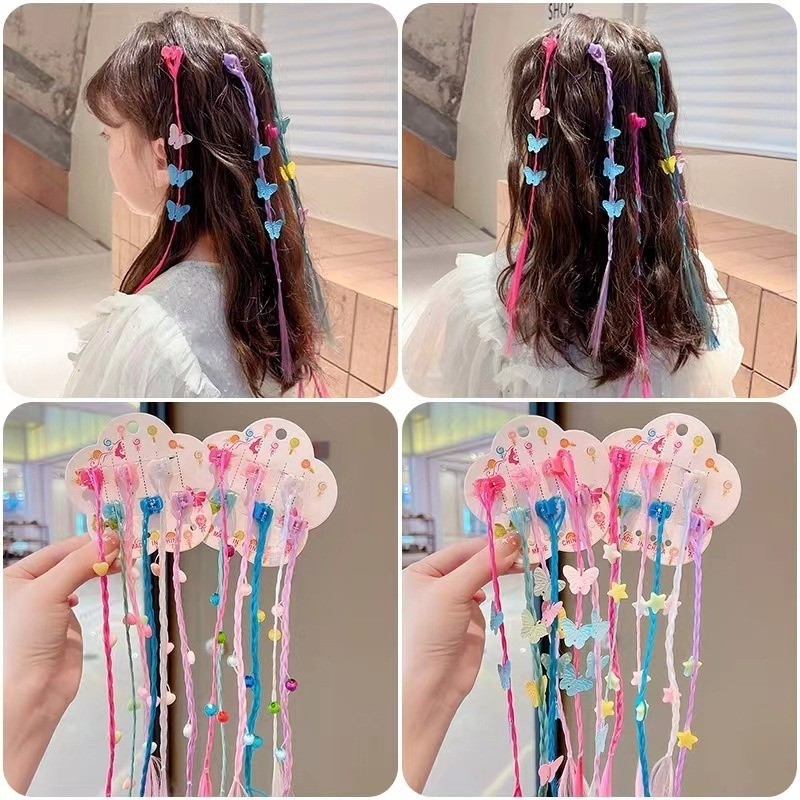 Nhiều Màu Sắc Dễ Thương Cô Gái Tóc Giả Đầu Bướm Ngôi Sao Bắt Bím Phù Hợp Cho Các Bữa Tiệc Sinh Nhật Và Hoạt Động Trường Học Trang Phục Hàng Ngày