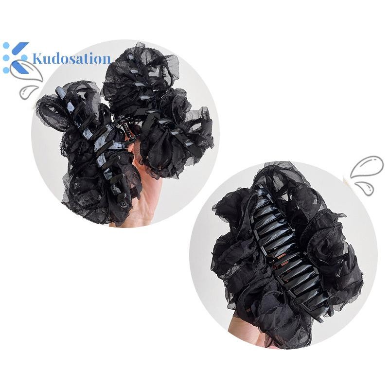 Kudosation Lông Tơ Đa Năng Cho Nữ Cô Gái Nơ Ngọt Ngào Vuốt Tóc Lớn Ngựa Cao Đuôi Kẹp Thời Trang Phụ Kiện Tóc Quà Tặng